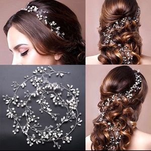 New - Elegant And Luxury | Silver/White | Size 50CM | Hair Accessories